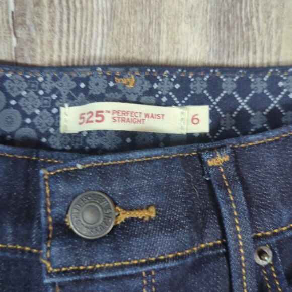 Levi’s Denim Jeans Perfect Waist Straight 525 Jeans Women’s Size 6 Blue 28 x 31 - Picture 7 of 13
